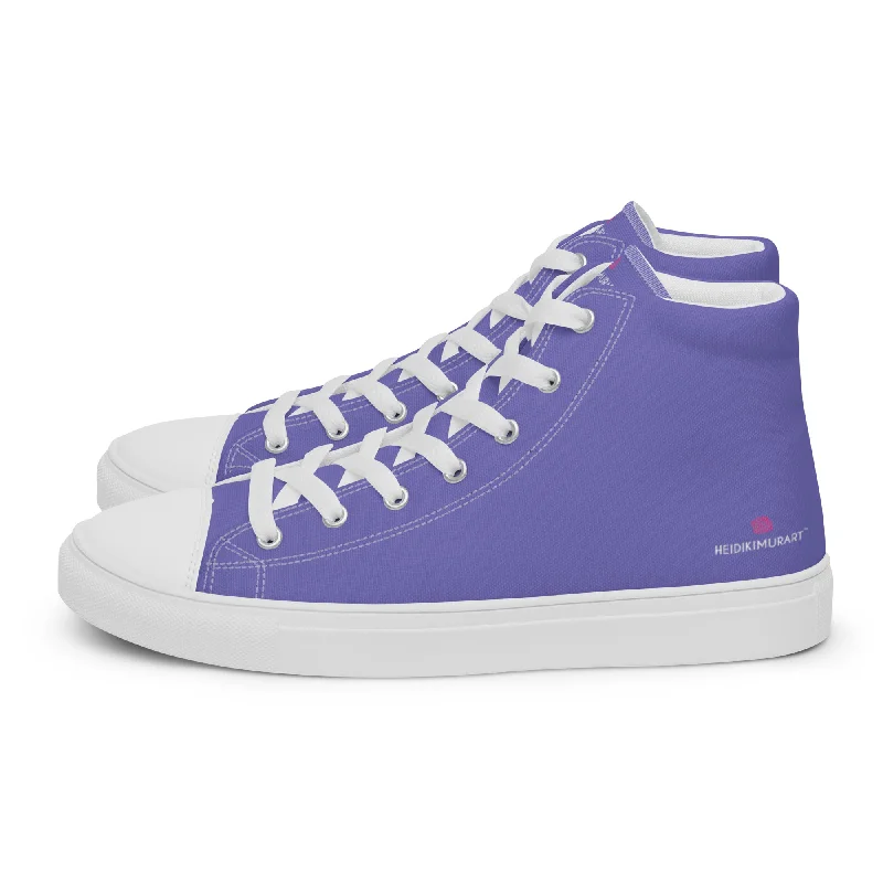 green athletic shoes earthy-Pastel Purple Men's Sneakers, Modern Minimalist Designer Men's High Top Tennis Shoes  (US Size: 5-13)