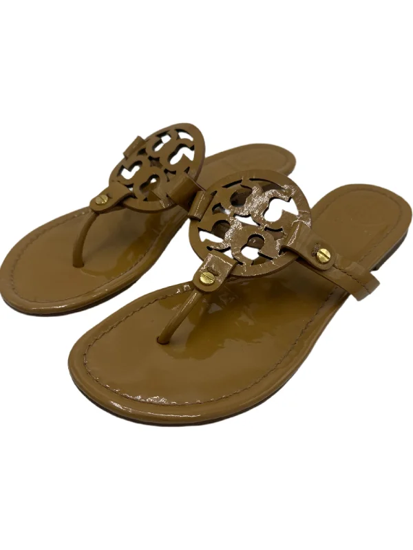 Tory Burch Patent Miller Designer Sandals, Size: 7