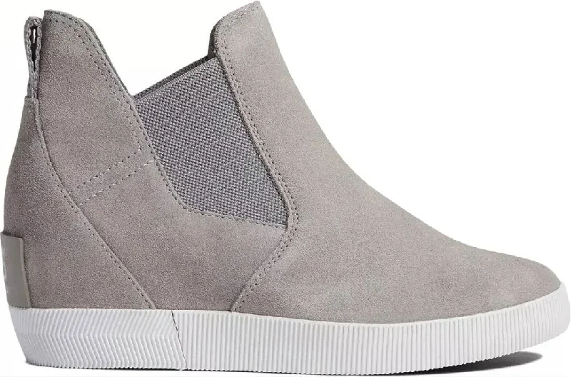 comfortable shoes for hiking-Women's Shoes Sorel OUT N ABOUT Slip On Wedge Boots 2033021061 CHROME GREY