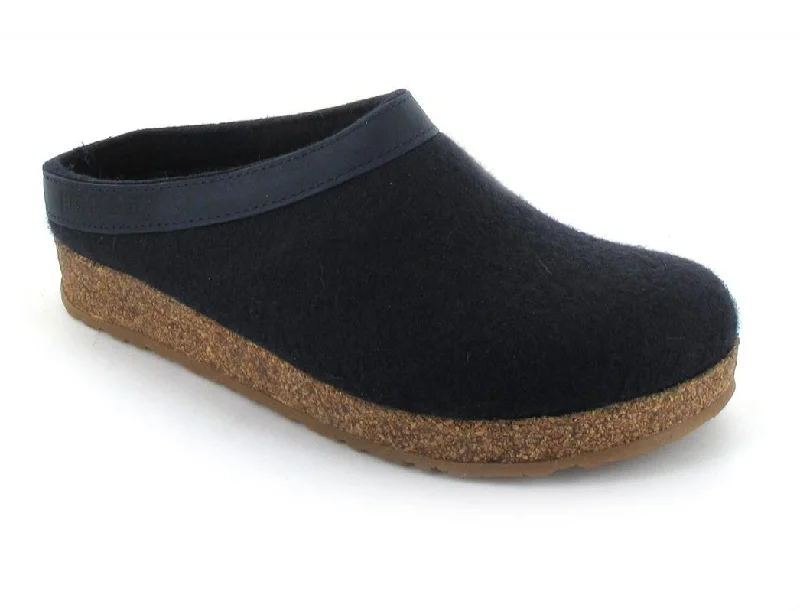 Slippers with bold soles-HAFLINGER GZ Torben Slippers with Arch Support, dark blue