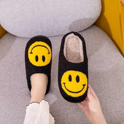 Slippers with chic soles-Melody Smiley Face Slippers