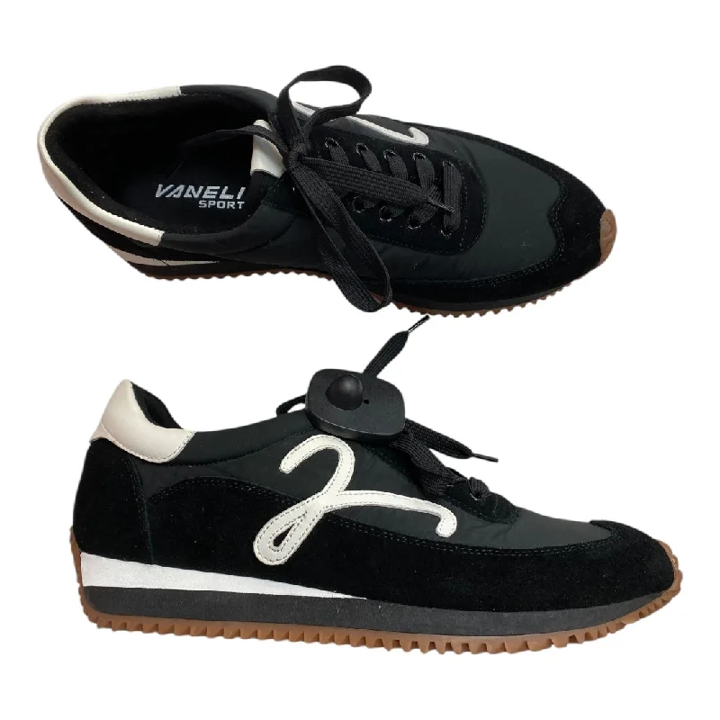 durable athletic shoes charm-Shoes Sneakers By Vaneli In Black & White, Size: 9