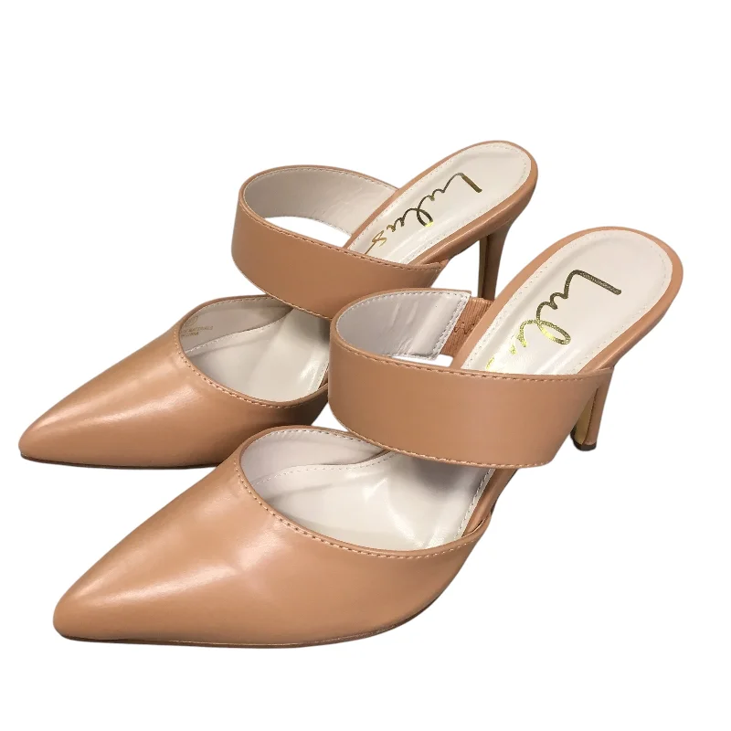 balance high heels supportive-Shoes Heels Stiletto By Lulus In Beige, Size: 5.5