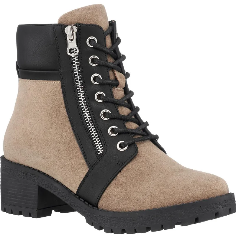 warm boots for mountain weather-G.C. Shoes Womens Taylor Ankle Zipper Combat & Lace-up Boots