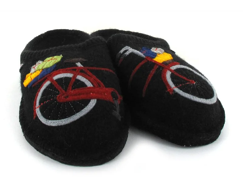 Slippers in deep teal-HAFLINGER Flair Bicycle Slippers