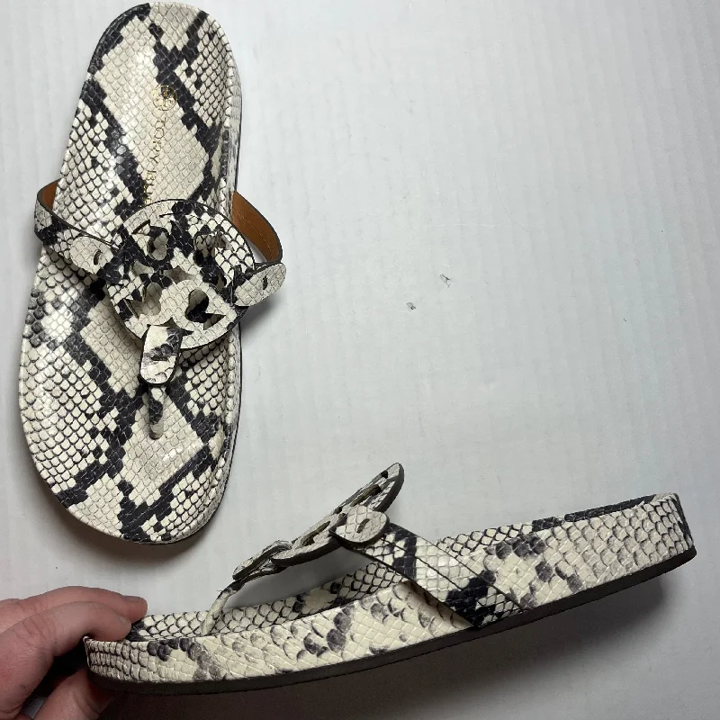 Sandals Designer By Tory Burch In Snakeskin Print, Size: 8