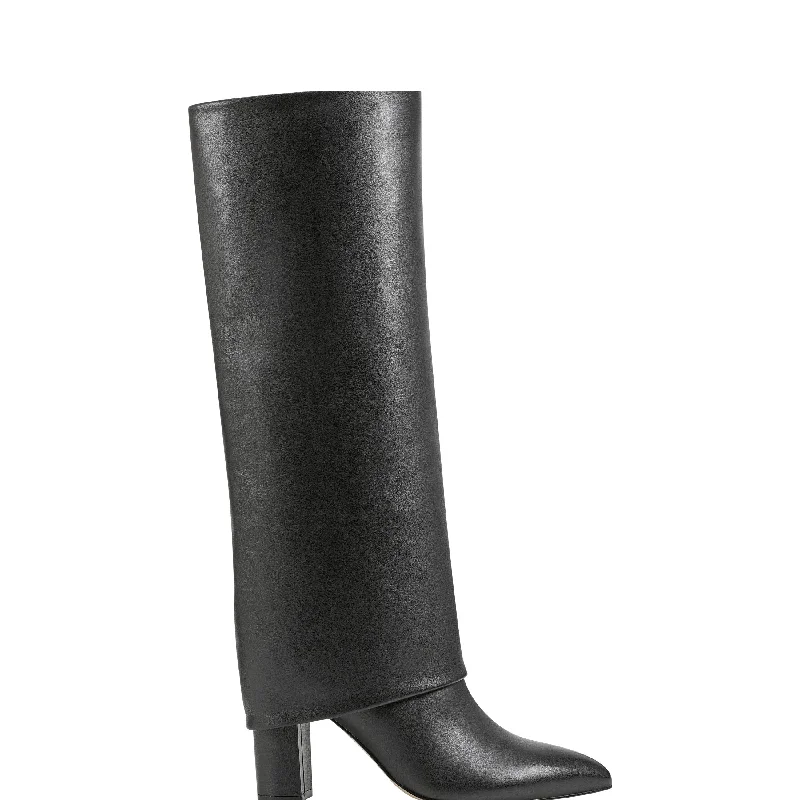 boots with added traction-Leina Block Heel Pointy Toe Dress Boot