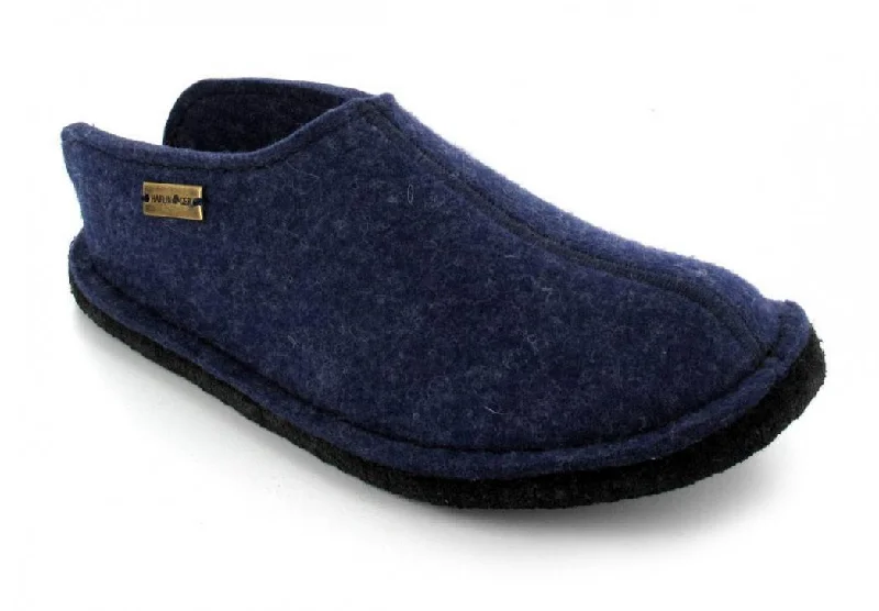 Slippers in rich gray-HAFLINGER® Felt Slippers | Flair Smily, Denim