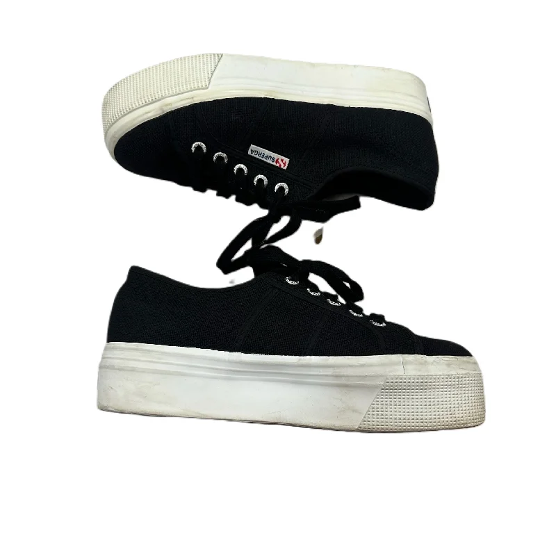 supportive athletic shoes flair-Shoes Sneakers Platform By Superga In Black, Size: 6