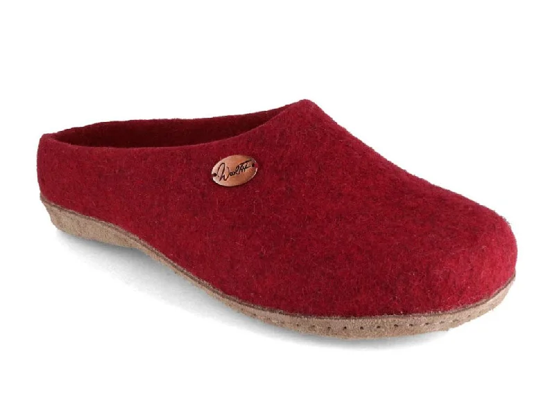 Slippers in rich purple-WoolFit® handmade Felt Slippers | Classic, dark red