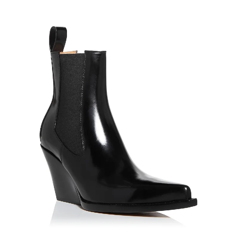 casual winter boots-Bottega Veneta Womens Leather Pull On Chelsea Boots