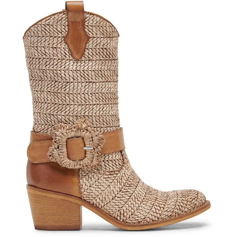 boots with arch support for women-Dolce Vita Womens Hoss Woven Pull On Cowboy, Western Boots