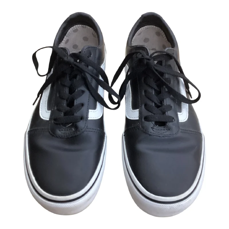 tan athletic shoes flair-Shoes Sneakers By Vans In Black & White, Size: 8.5