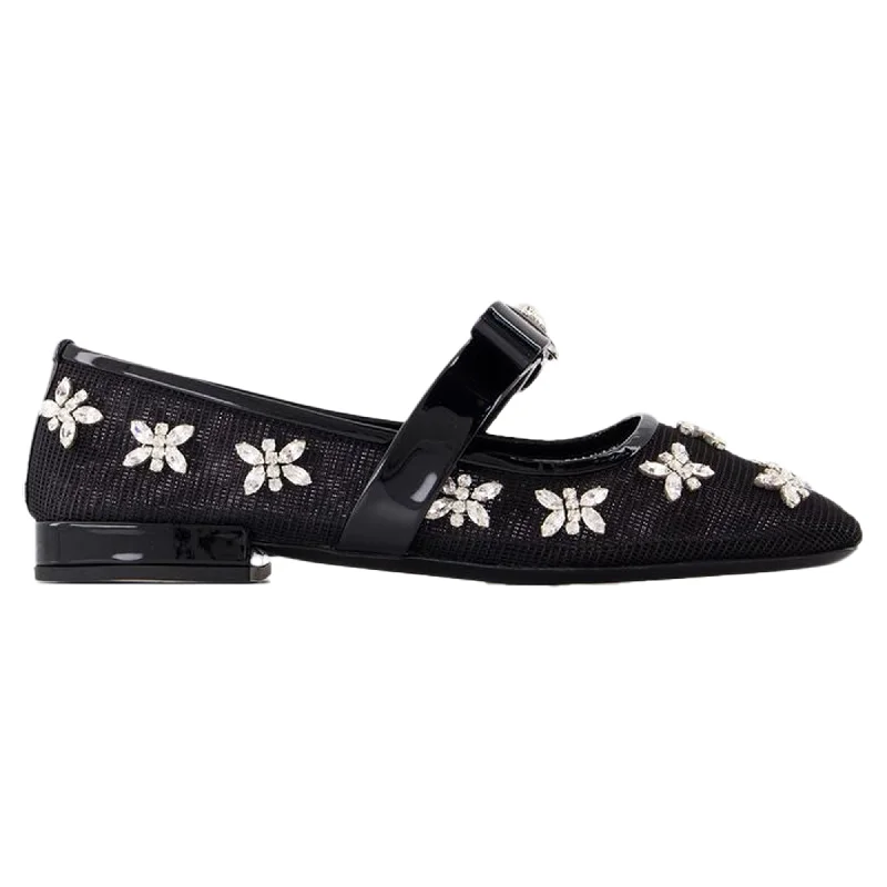 Gianni Ribbon Flat Shoes - Versace - Leather - Black