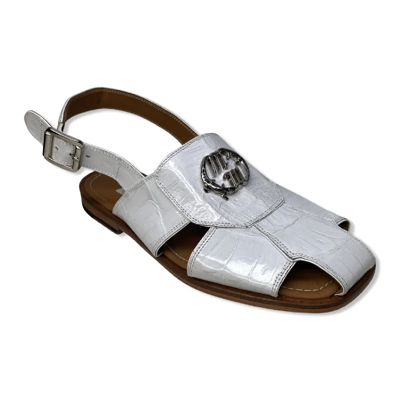 Mauri 5071 White Baby Crocodile Sandals