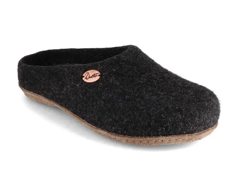 Slippers with chic soles-WoolFit® handmade Felt Slippers | Classic, graphite