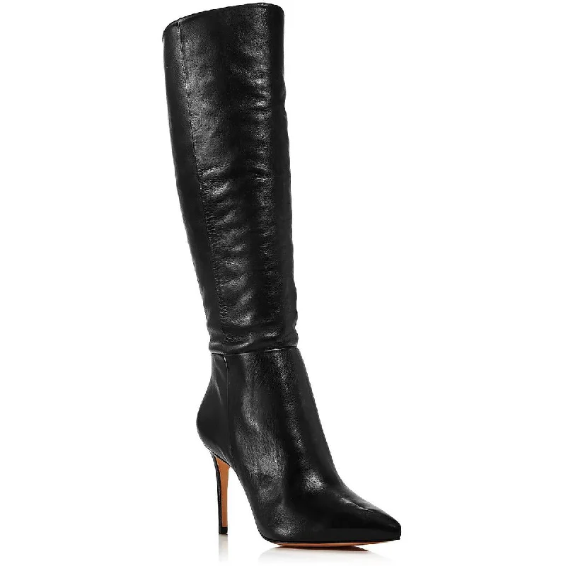 insulated boots for warm weather-Schutz Womens Mikki Up Leather Tall Knee-High Boots