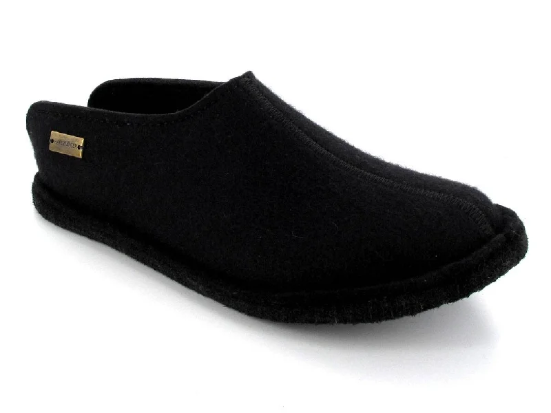 Slippers with firm soles-HAFLINGER® House Slippers | Flair Smily, Black