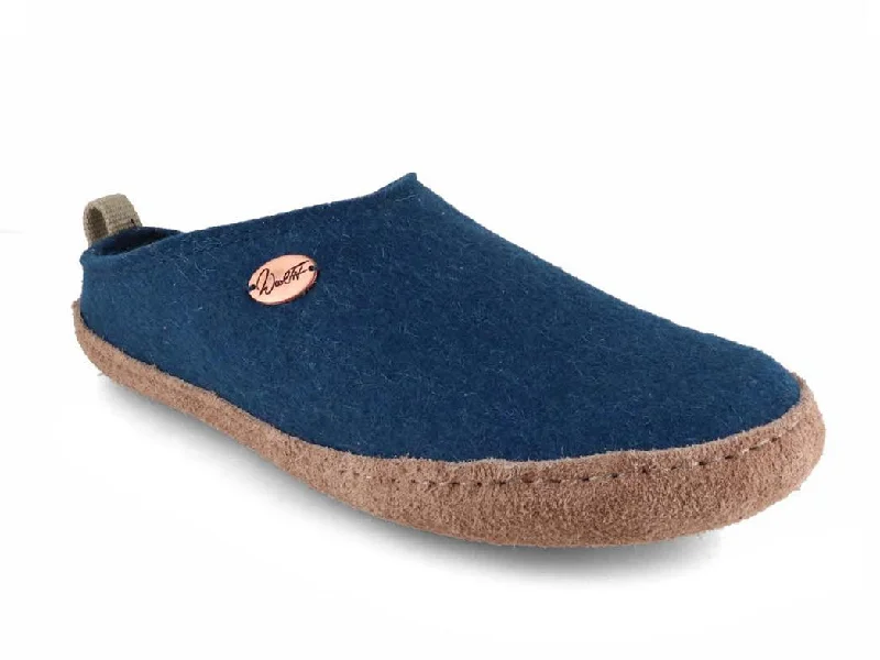 Slippers for evening coziness-WoolFit® 'Tundra' Eco-Friendly Slippers, blue