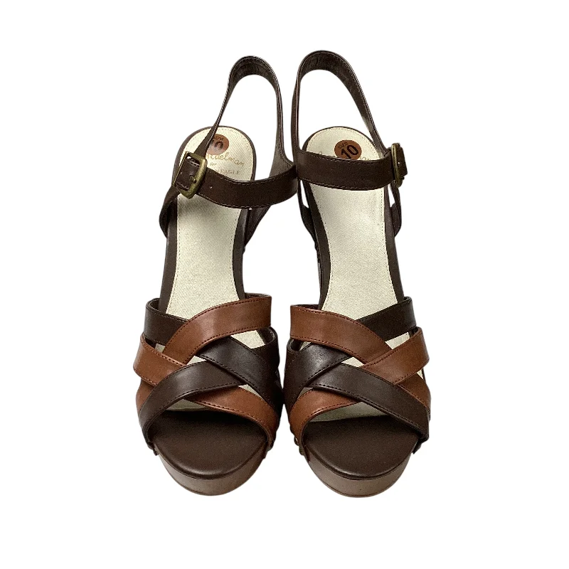 Sandals Heels Block By Sam Edelman In Brown, Size: 10