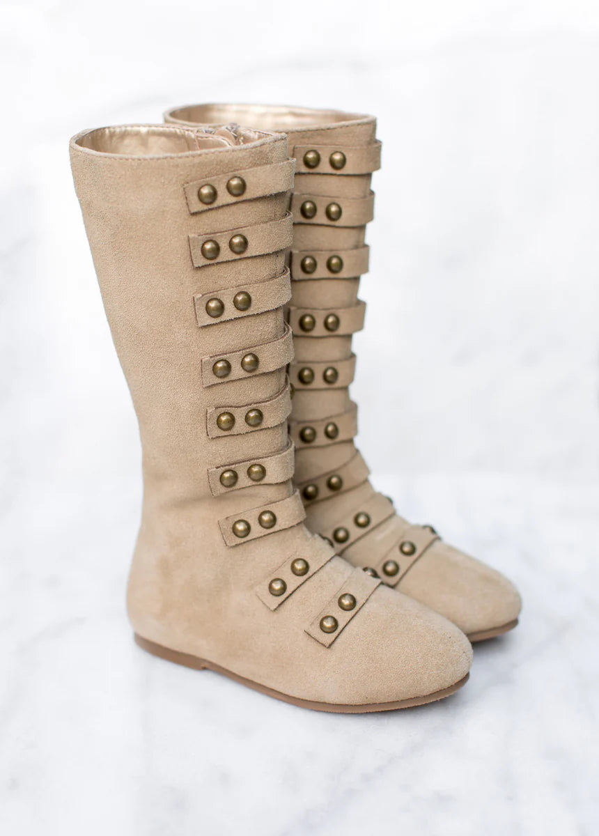 boots with soft inner lining for cold-Tan Suede Freya Boots