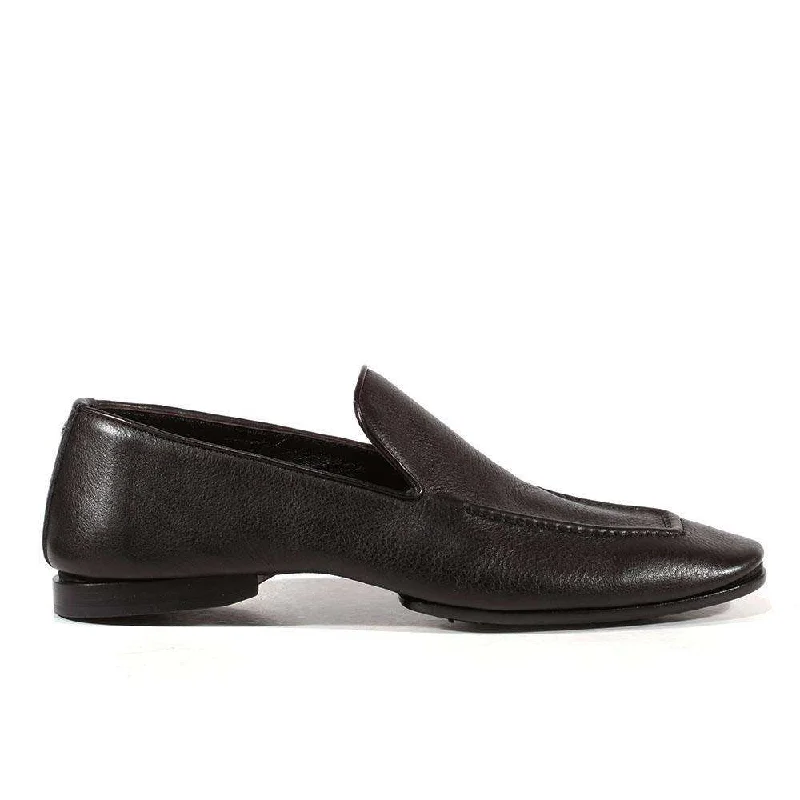 loafers for casual summer wear-Cesare Paciotti Luxury Italian Men's Designer Shoes Spring Black Leather Loafers (CPM3132)