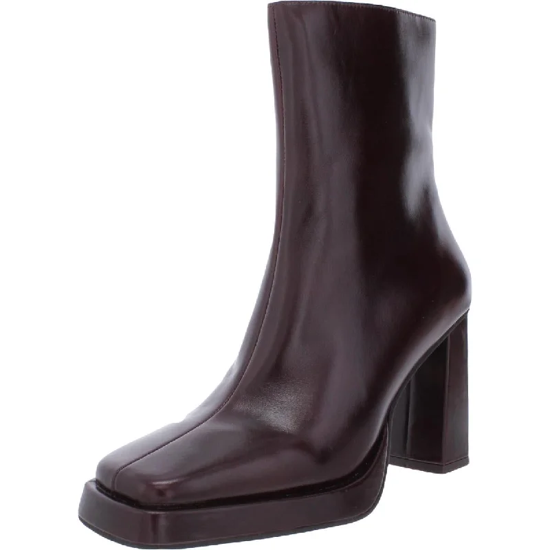 stylish boots-Jeffrey Campbell Womens Maximal Leather Square Toe Mid-Calf Boots