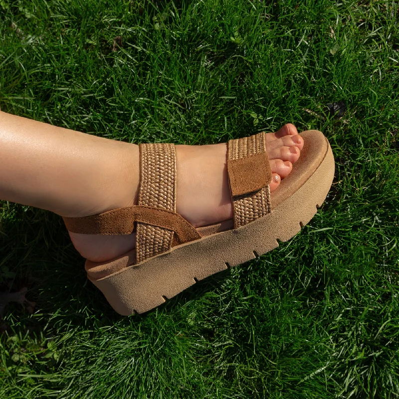 NOVA in BROWN Platform Sandals