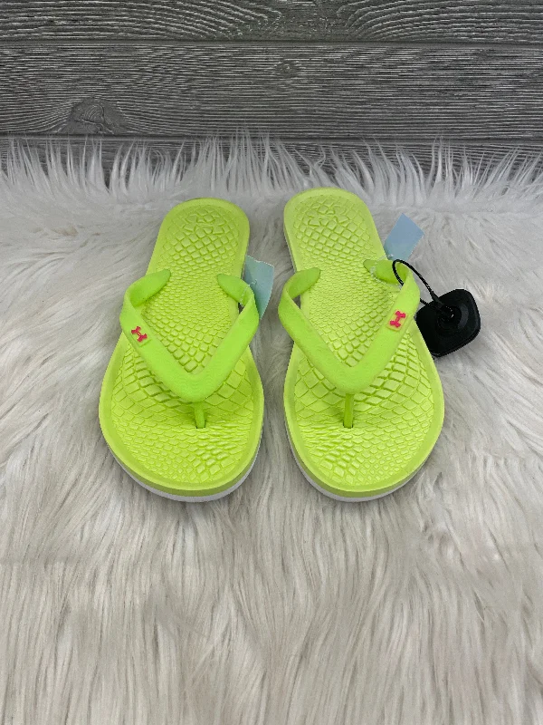 Sandals Flip Flops By Under Armour In Green, Size: 7