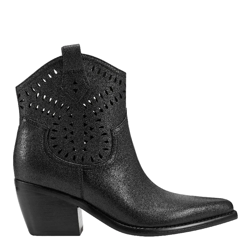 boots for comfortable daily wear-Elyma Perferated Western Bootie