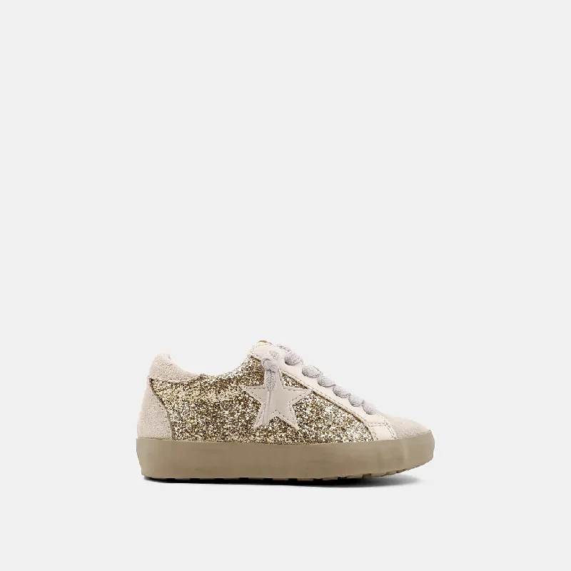 eco athletic shoes glow-Gold Glitter Sneaker