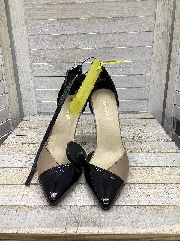 pure high heels white-Shoes Heels Stiletto By Shoedazzle In Black Cream, Size: 7.5