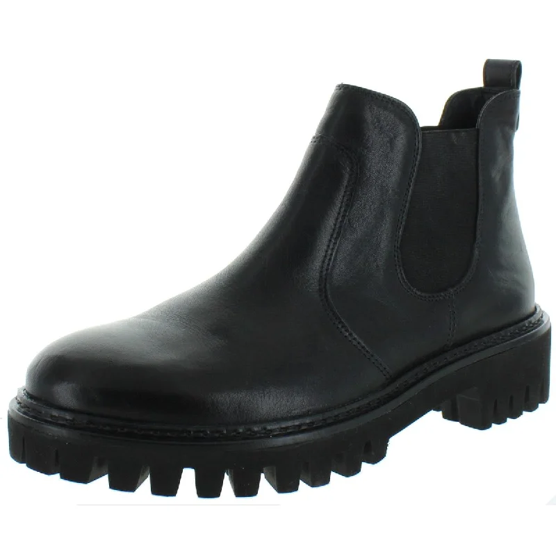 boots for outdoor workers-Paul Green Womens Leather Pull On Chelsea Boots