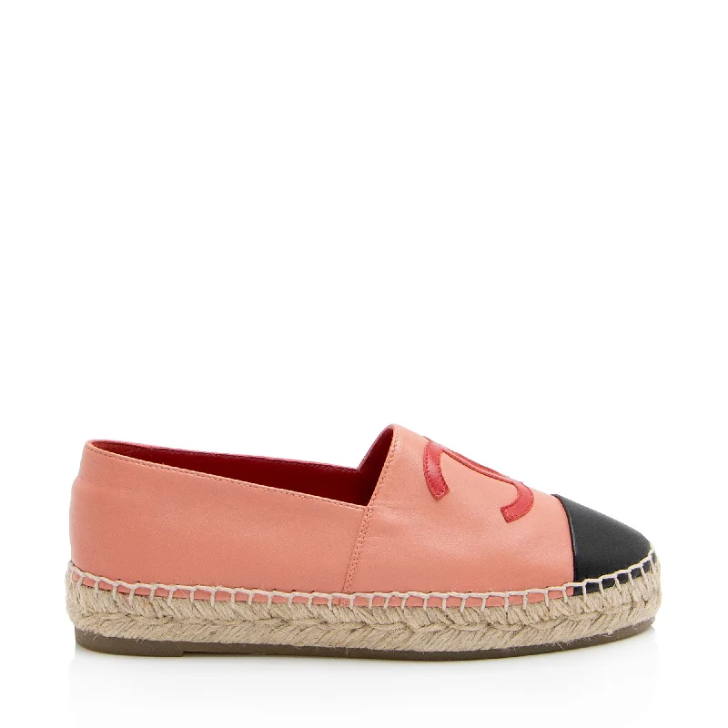 Chanel Lambskin CC Espadrilles