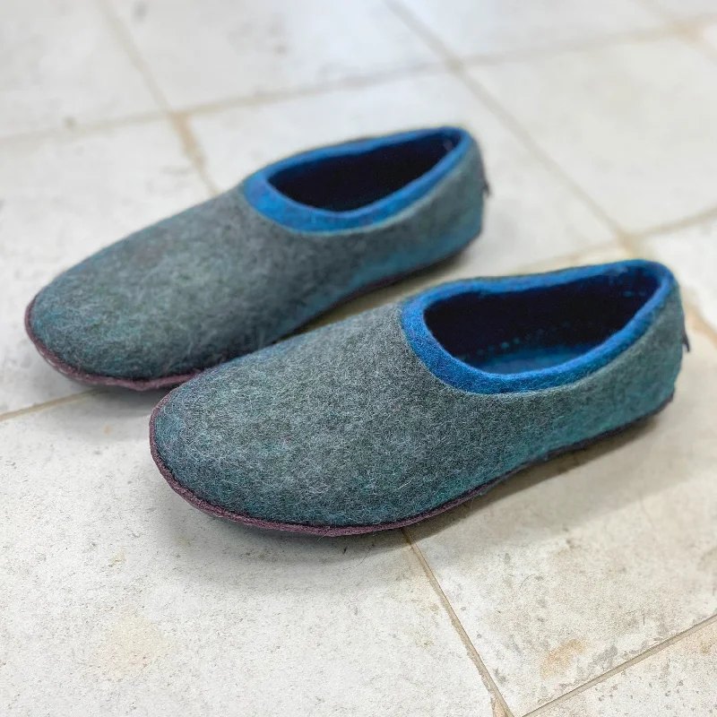 Slippers with fun soles-2in1 - Dual-Layered Felted Wool House Slippers for Men