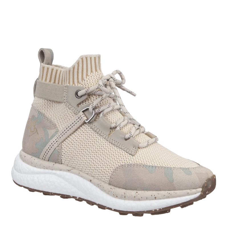 handmade athletic shoes vibe-HYBRID in BONE CAMO High Top Sneakers