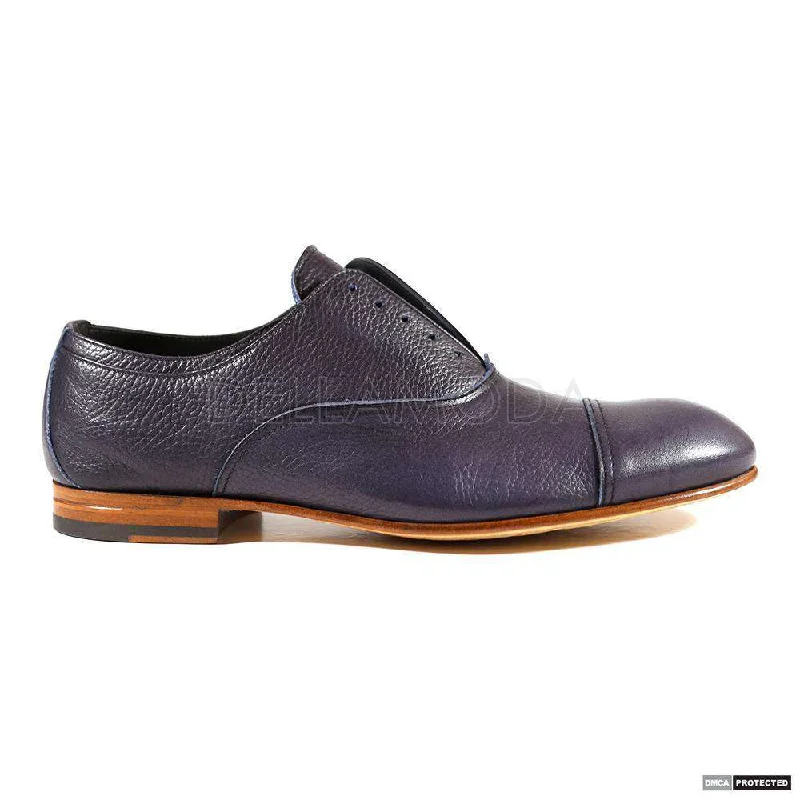 loafers for business attire with comfort-Dino Bigioni Designer Shoes Men's Italian Mustang Asport Dark Indigo Loafers (DB1002)