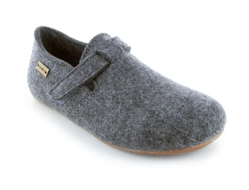 Slippers in soft coral-HAFLINGER Hook-and-Loop Slippers Everest Focus