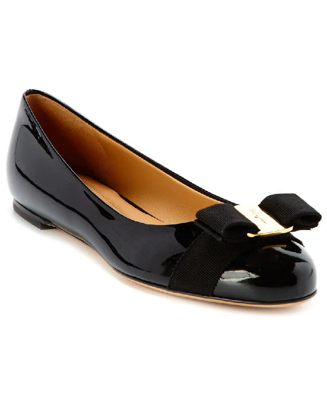 Ferragamo Varina Patent Ballet Flat