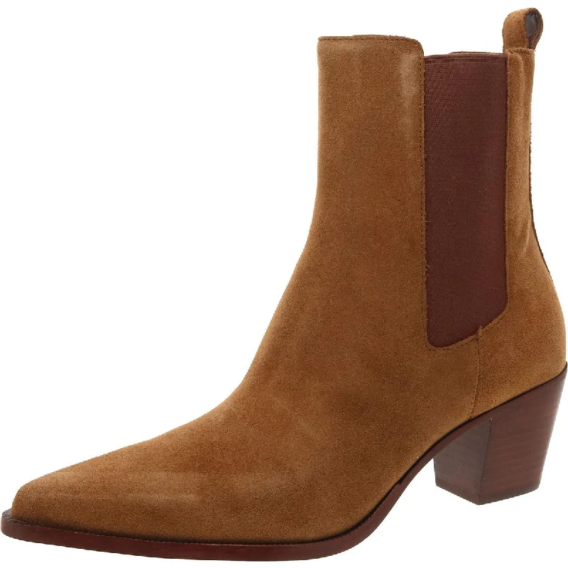 boots for snowy and icy conditions-Dolce Vita Womens Shadie H2O  Suede Pointed Toe Chelsea Boots