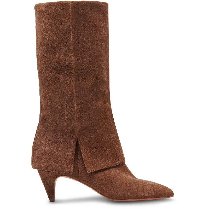 stylish boots with unique colors-Dolce Vita Womens Dionne Suede Pointed Toe Mid-Calf Boots