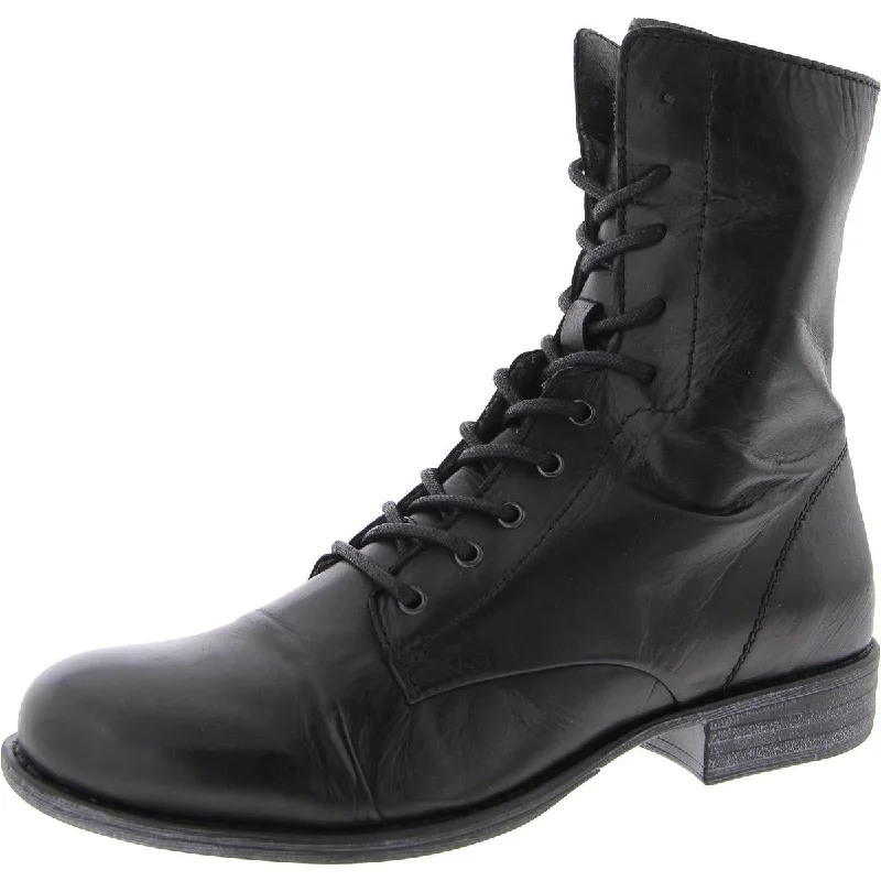 boots with high performance for snow-Miz Mooz Womens Lukas Lace Up Pull On Combat & Lace-Up Boots